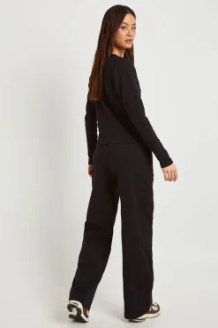 boohoo Ensemble Haut Col Rond Boutonné Et Pantalon En Coton Pour Femme Grande Taille<Femme Ensembles