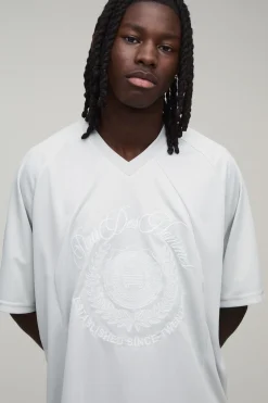 Ensemble Haut De Hockey Et Short De Basketball Oversize En Mesh Brodé