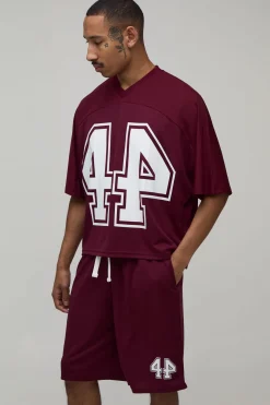 Ensemble Haut De Hockey Oversize Ample En Mesh Avec Manches Chauve-souris 44 Et Short