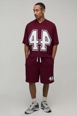 Ensemble Haut De Hockey Oversize Ample En Mesh Avec Manches Chauve-souris 44 Et Short