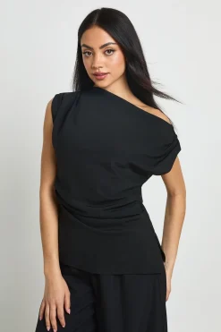 Ensemble Haut Long Asymétrique À Une Épaule & Pantalon Droit