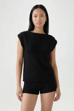 Ensemble Haut Long Sans Manches À Encolure Oblique Et Short