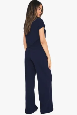 boohoo Ensemble Haut À Manches Courtes Boutonné En Tissu Côtelé Froissé Et Pantalon<Femme Ensembles