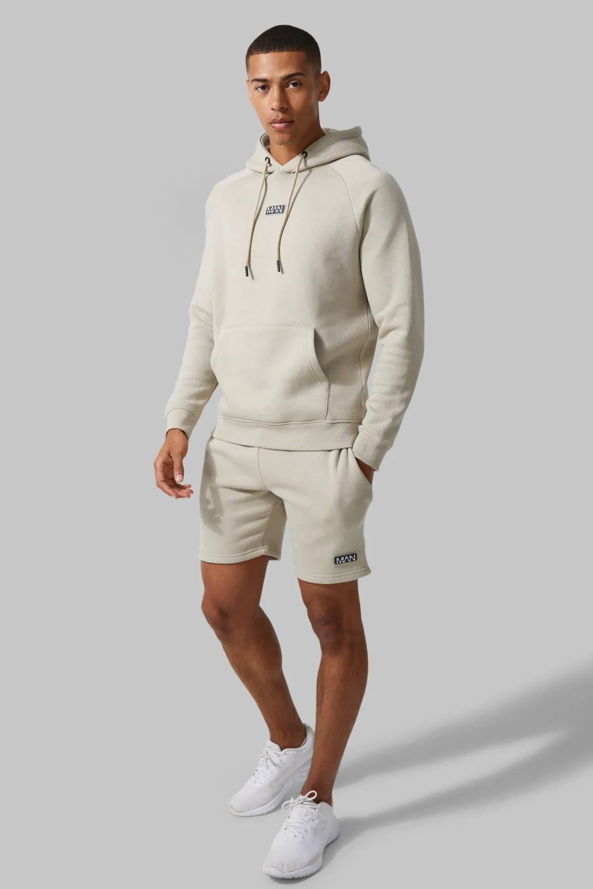 boohooMAN Ensemble Hoodie et Short d'Entraînement pour Homme Actif<Femme Tout Afficher|Tout Afficher Activewear