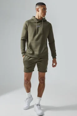 Ensemble Hoodie et Short de Training pour Homme Actif