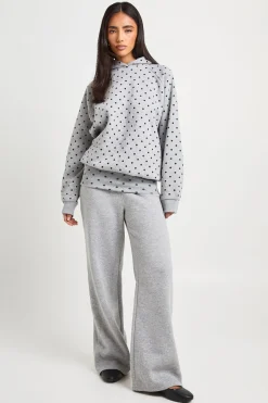Ensemble Jogging À Casynthétiqueche À Pois Et Bas À Taille Contrastante Repliable