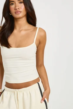 boohoo Ensemble Jogging Haut Caraco À Bretelles Et Pantalon Rayé<Femme Survêtements|Survêtements