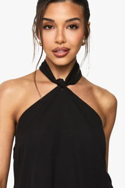 boohoo Ensemble Look Lin avec top swing à décolleté halterneck et pantalon à jambes larges<Femme Ensembles