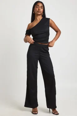 boohoo Ensemble Pantalon à Manches Torsadées Froncées Texture Froissée<Femme Ensembles