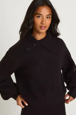boohoo Ensemble petit cardigan tricoté épais ultra doux à col rond et pantalon à jambe large<Femme Pulls Et Gilets|Toutes Les Mailles