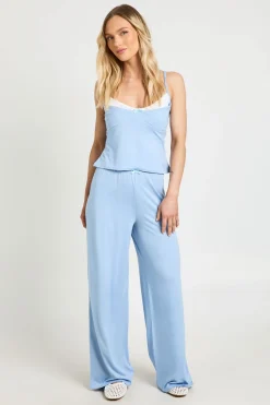 Ensemble Petite Caraco Et Pantalon À Détails Contrastés