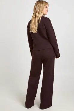 Ensemble Petite Haut Col Boutonné Et Pantalon Droit Coordonné
