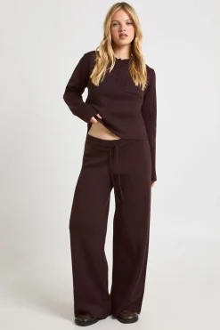 Ensemble Petite Haut Col Boutonné Et Pantalon Droit Coordonné