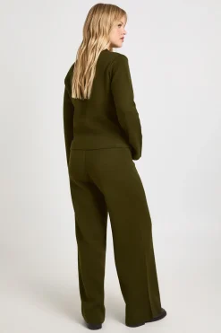 Ensemble Petite Haut Col Boutonné Et Pantalon Droit Coordonné