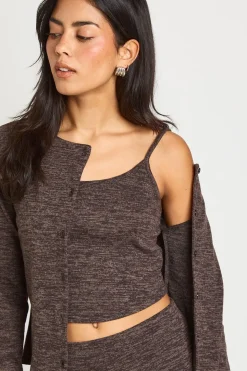 Ensemble 3 Pièces Gilet Côtelé Boutonné et Pantalon