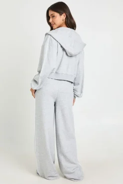 boohoo Ensemble 3 Pièces Sweat À Casynthétiqueche, Top Côtelé Et Jogging<Femme Survêtements|Survêtements