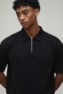 boohooMAN Ensemble Polo Oversize Ample À Manches Courtes En Jersey Interlock Et Short À Pinces<Homme Ensembles|Survêtements