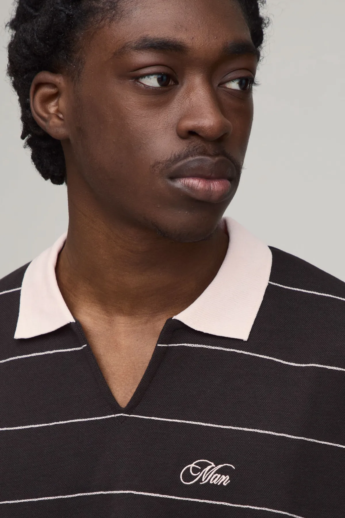 boohooMAN Ensemble Polo Piqué Rayé Ample Oversize & Short Décontracté<Homme Survêtements