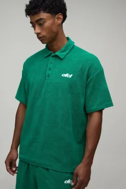boohooMAN Ensemble Polo Éponge Oversize Et Short Ample<Homme Survêtements