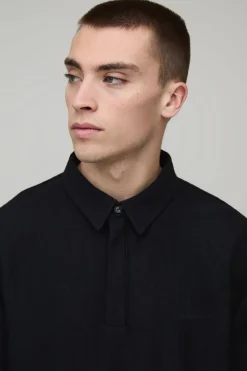 Ensemble Polo Texturé Ondulé Oversize Et Short Long Coupe Décontractée