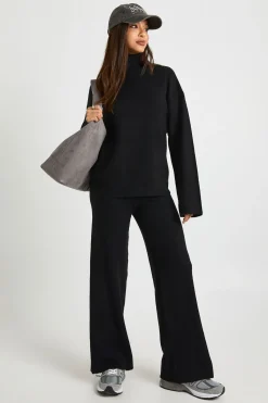 boohoo Ensemble pull à col roulé ultra-doux surdimensionné et pantalon à jambes larges Co-Ord<Femme Pulls Et Gilets|Toutes Les Mailles