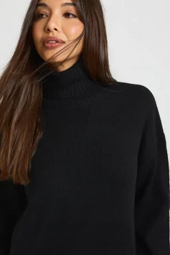 boohoo Ensemble pull à col roulé ultra-doux surdimensionné et pantalon à jambes larges Co-Ord<Femme Pulls Et Gilets|Toutes Les Mailles