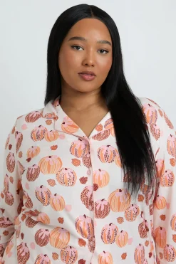 boohoo Ensemble Pyjama Assorti Famille Ultra Doux À Imprimé Léopard Citrouille Avec Haut À Manches Longues Et Pantalon<Femme Imprimé Léopard|Pyjamas