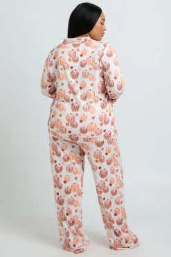 boohoo Ensemble Pyjama Assorti Famille Ultra Doux À Imprimé Léopard Citrouille Avec Haut À Manches Longues Et Pantalon<Femme Imprimé Léopard|Pyjamas