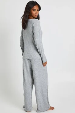 Ensemble pyjama avec haut à manches longues Petite Pointelle et pantalon à jambes larges