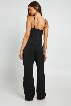 boohoo Ensemble Pyjama Cami Et Pantalon En Satin Avec Détails En Dentelle Mariée<Femme Satin Et Dentelle|Pyjamas