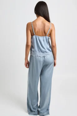 Ensemble Pyjama Caraco Et Pantalon Avec Bordure En Dentelle Cils