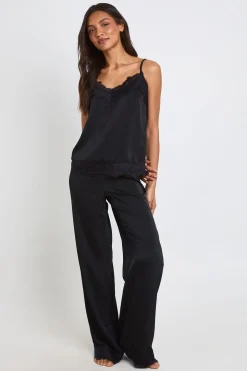 Ensemble Pyjama Caraco Et Pantalon Avec Bordure En Dentelle Cils Tall