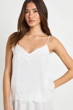 Ensemble Pyjama Caraco et Pantalon à Bordure de Dentelle Cils