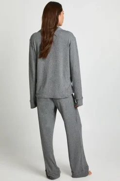 Ensemble Pyjama Chemise Boutonnée Et Pantalon En Jersey Doux