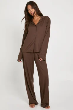 Ensemble Pyjama Chemise Boutonnée Et Pantalon Toucher Doux