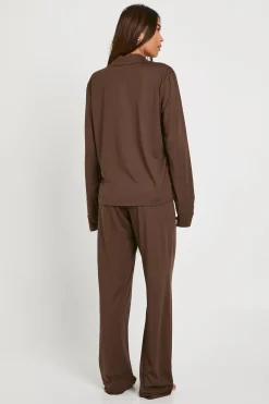 Ensemble Pyjama Chemise Boutonnée Et Pantalon Toucher Doux