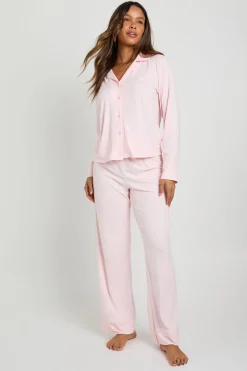 Ensemble Pyjama Chemise Boutonnée Et Pantalon Toucher Doux