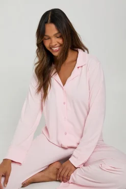 Ensemble Pyjama Chemise Boutonnée Et Pantalon Toucher Doux