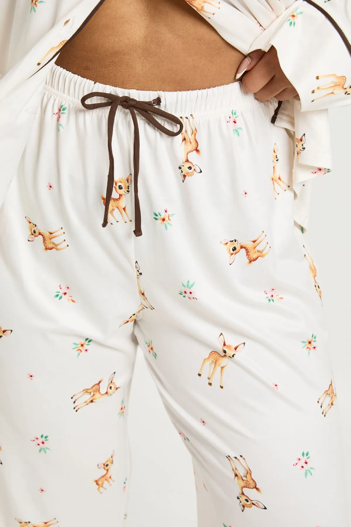 boohoo Ensemble Pyjama Chemise Et Pantalon À Manches Longues Imprimé Cerf Grande Taille<Femme Pyjamas