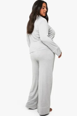 Ensemble pyjama chemise à manches longues en modal ultra-doux et pantalon