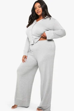 Ensemble pyjama chemise à manches longues en modal ultra-doux et pantalon