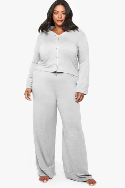 Ensemble pyjama chemise à manches longues en modal ultra-doux et pantalon