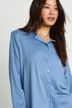 Ensemble pyjama chemise à manches longues grande taille et pantalon