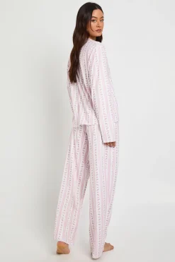 Ensemble Pyjama Chemise À Manches Longues Et Pantalon Imprimé Nœuds Tall