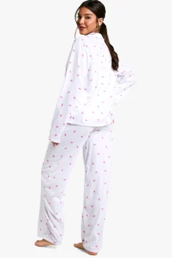 boohoo Ensemble Pyjama Chemise À Manches Longues Et Pantalon Imprimé Nœuds<Femme Pyjamas