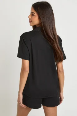 boohoo Ensemble Pyjama Chemise Manches Courtes Et Short Toucher Doux<Femme Pyjamas