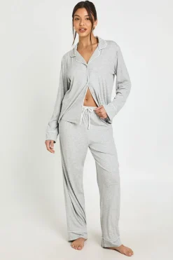 boohoo Ensemble Pyjama Chemise Manches Longues Et Pantalon Imprimé Nœuds Surdimensionné<Femme Pyjamas