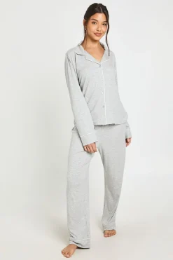 boohoo Ensemble Pyjama Chemise Manches Longues Et Pantalon Imprimé Nœuds Surdimensionné<Femme Pyjamas