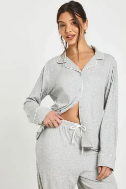 boohoo Ensemble Pyjama Chemise Manches Longues Et Pantalon Imprimé Nœuds Surdimensionné<Femme Pyjamas