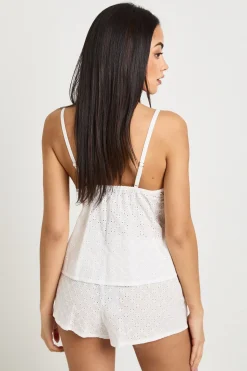 boohoo Ensemble Pyjama De Mariée Caraco & Short Broderie Anglaise<Femme Pyjamas